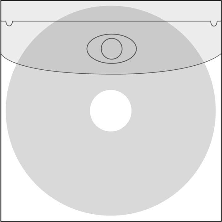 CD Hülle selbstklebend | transparent | unten eckig,mit Klappe | CD Taschen zum kleben | CD, DVD, Blu