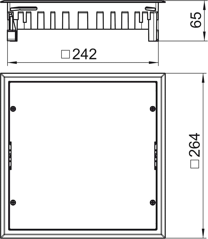 obo-bettermann Automatischer canaliz. Boden – Deckel Box regto. ZES9 – 2u10t9011 Montage Universal P