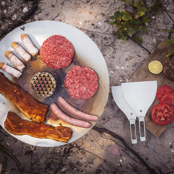 Grillrost.com Das Original Mini Wokaufsatz aus Edelstahl - für Mini Feuerplatte steckbar Mini-Wokauf