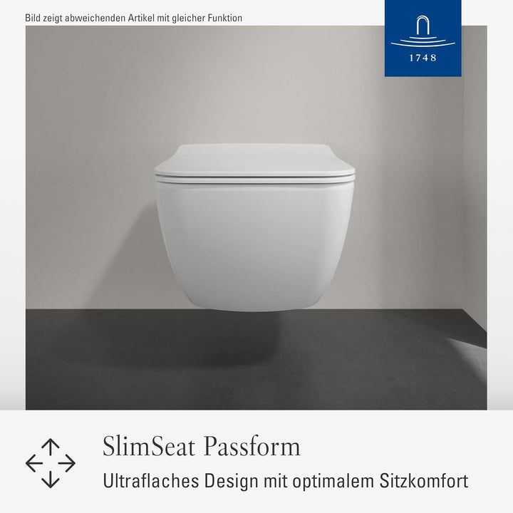 Villeroy & Boch Architectura WC-Sitz SlimSeat, Toilettendeckel mit Absenkautomatik, abnehmbarer Toil