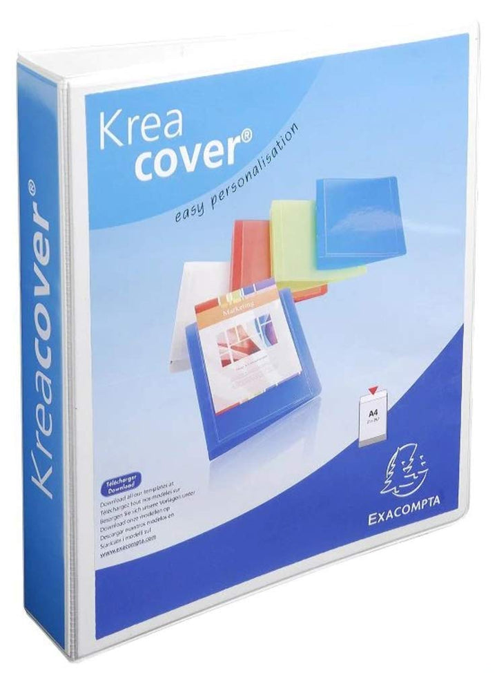 Exacompta 51844E 10er Pack Präsentationsringbücher KreaCover aus Kunststoff. 4 Ring-Mechanik DIN A4