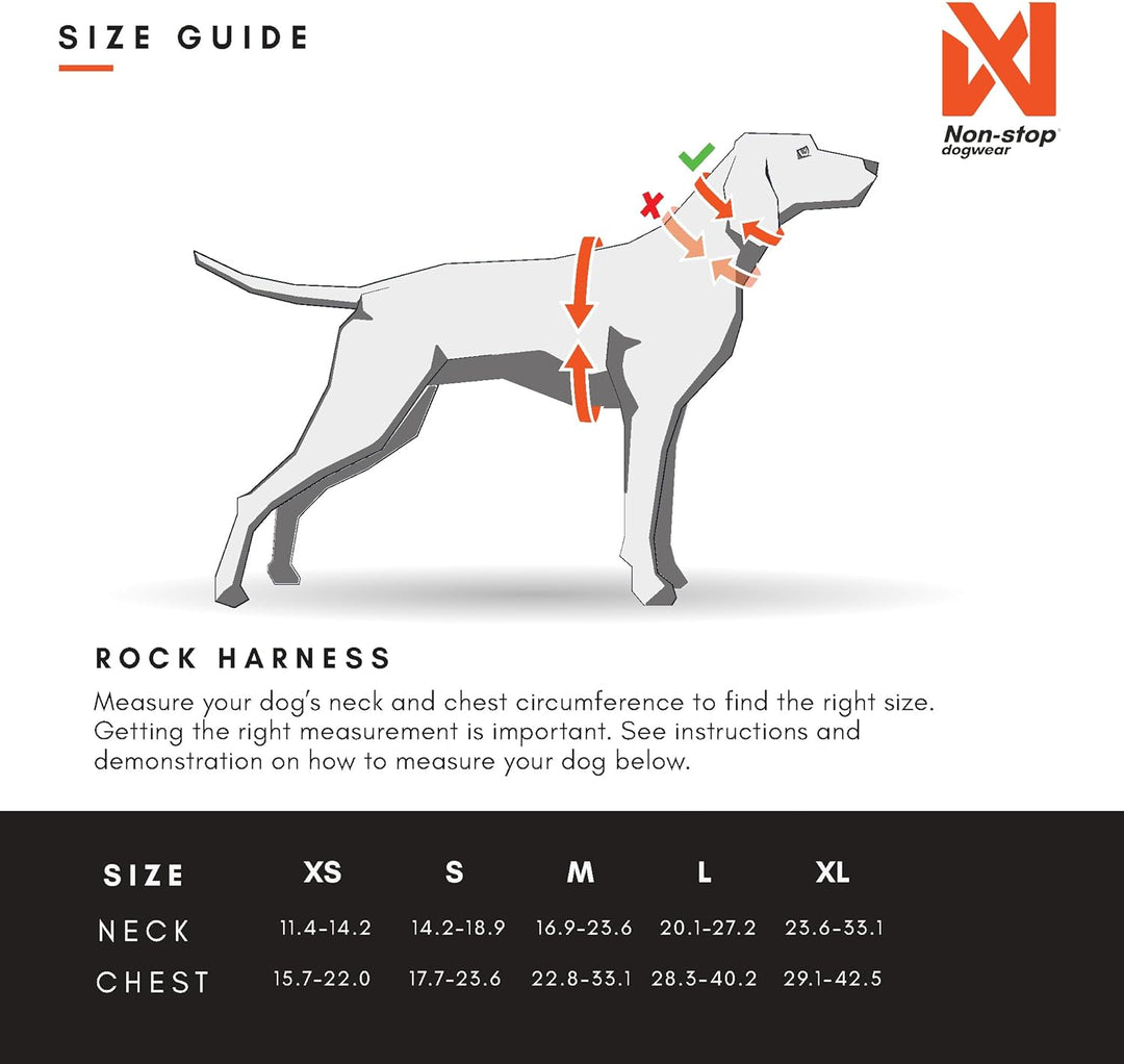 Non-stop dogwear Rock Harness |130| Führ und Alltagsgeschirr, Grösse:XS XS Schwarz, XS Schwarz