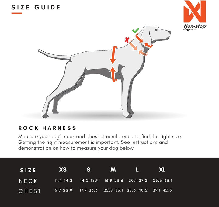 Non-stop dogwear Rock Harness |130| Führ und Alltagsgeschirr, Grösse:XS XS Schwarz, XS Schwarz
