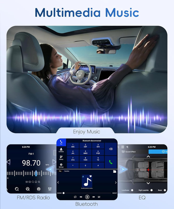 Rimoody 4G+64G Autoradio Android für Renault Megane 2 2002-2008 9 Zoll IN-Cell Radio Wireless Carpla