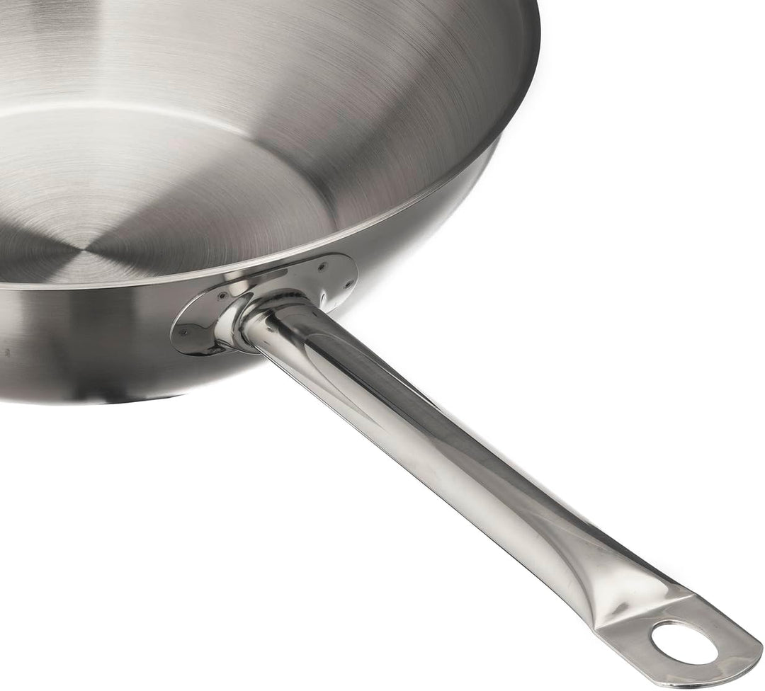 METRO Professional Wok unbeschichtet | Ø 30 cm | Edelstahl | Backofengeeignet bis max. 240 °C | auch