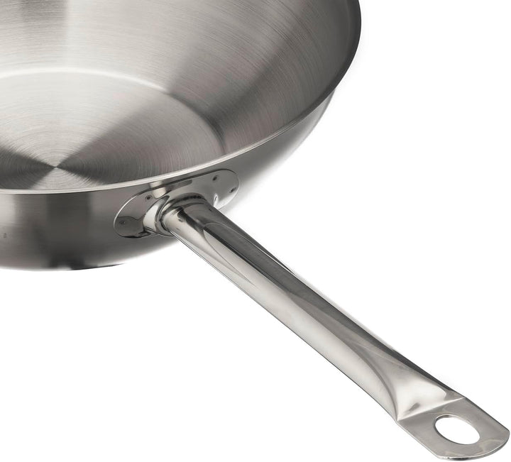 METRO Professional Wok unbeschichtet | Ø 30 cm | Edelstahl | Backofengeeignet bis max. 240 °C | auch