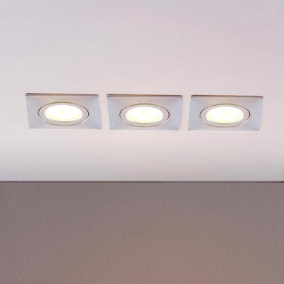 Lindby 3er Set LED 'Andrej' (Modern) in Chrom u.a. für Wohnzimmer & Esszimmer (3 flammig,), Wohnzimm