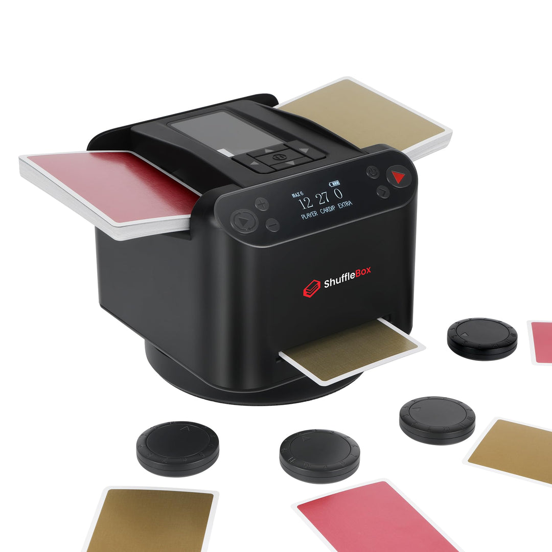 ShuffleBox G1 Pro Automatische Kartenmischer und Kartensender 2 in 1,Ultra leise,für UNO, Taco Cat Z