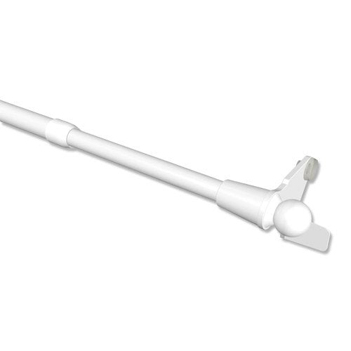 Interdeco Klemmstange (1 Stück), Klemmfix Scheibenstange Weiss in 10/8 mm Ø, Avanti, 60-80 cm ausdre