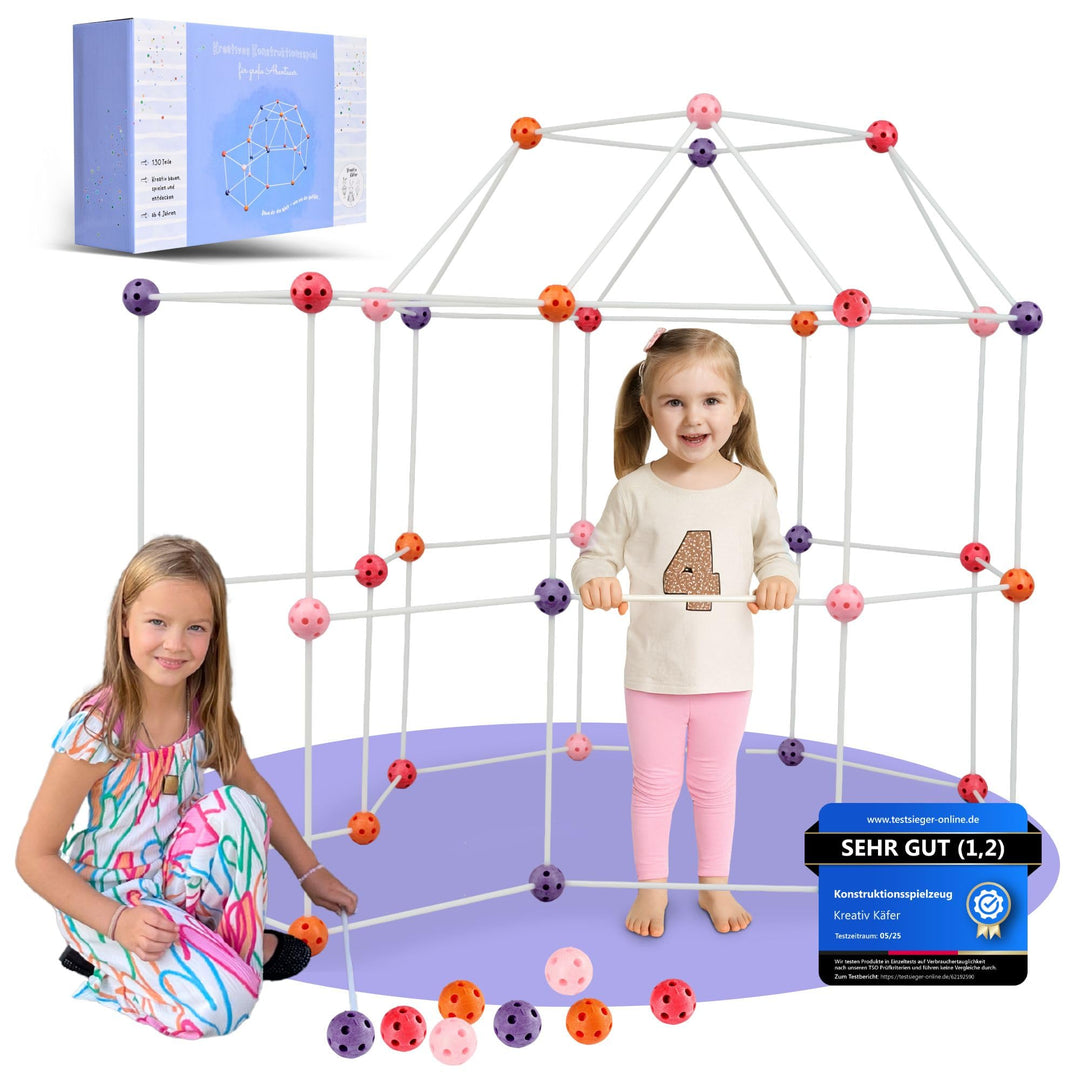 Konstruktionsspielzeug DIY Höhle Bauen Kinder Set BAU Spielzeug Höhlenbauset Creative Fort Decke Bud
