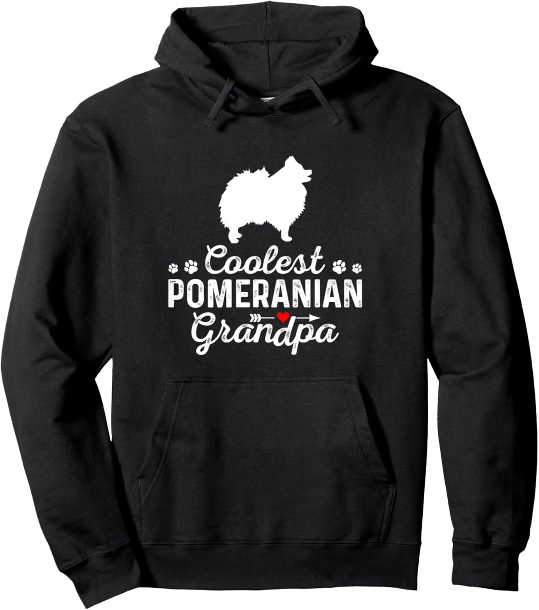 Coolest POMERANIAN Opa Lustiger Hund Opa Haustier Familie Pullover Hoodie