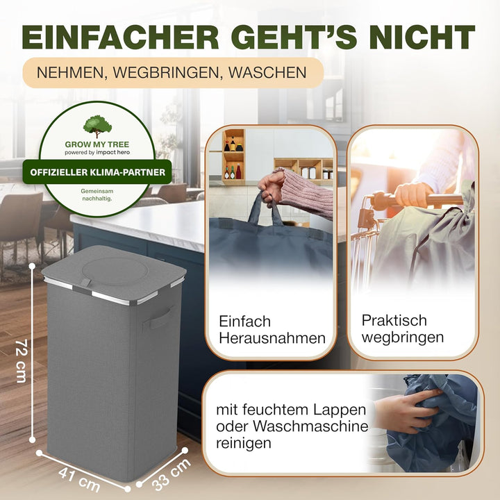 Pfandflaschen Sammelbehälter mit Tragetasche, Reissverschluss, Metallrahmen und Drehdeckel am Pfandf