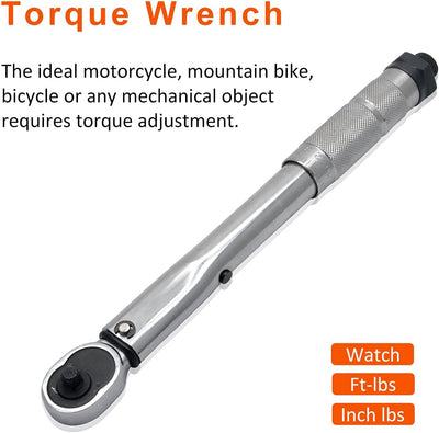 Riloer 1/4 '' AdjDEtable Torque Wrench Drive Spanner 5-25NM für die Reparatur von Fahrradmotorrädern