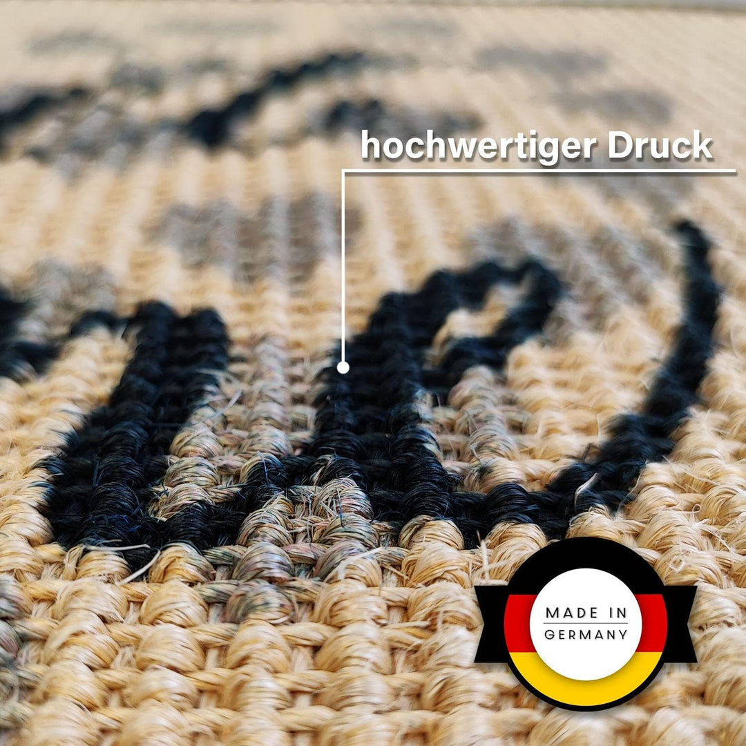 WohnDirect Eco-Sisal Fussmatte 40x60 - Fussmatte 100% Sisal - rutschfeste Türmatte Welcome - Kratzma