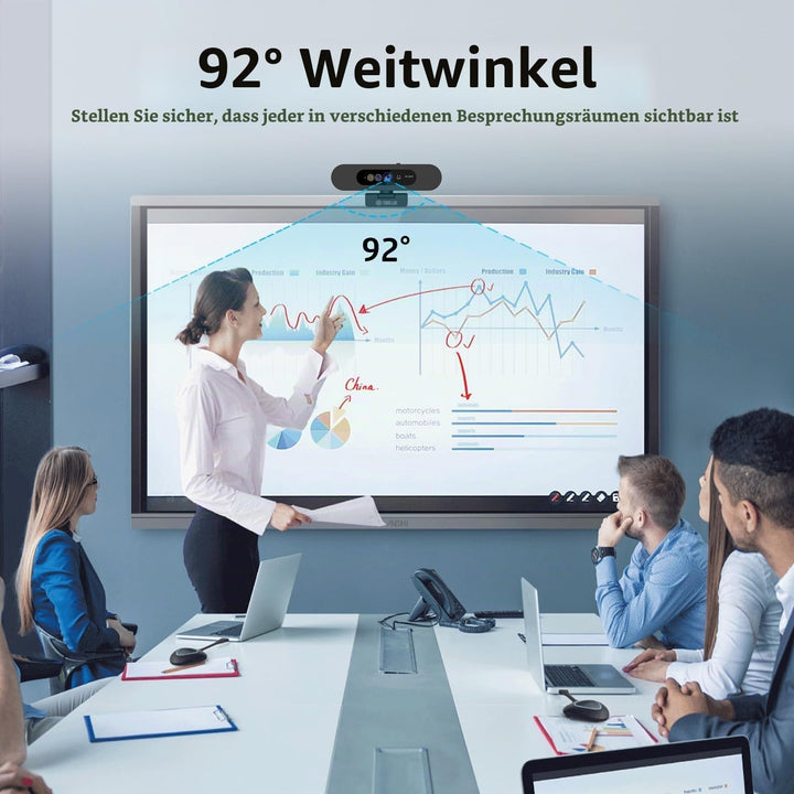 TOALLIN 2K QHD-Webcam für Windows Hello Face Login, IR-Gesichtserkennungskamera, USB-Webcam mit Mikr