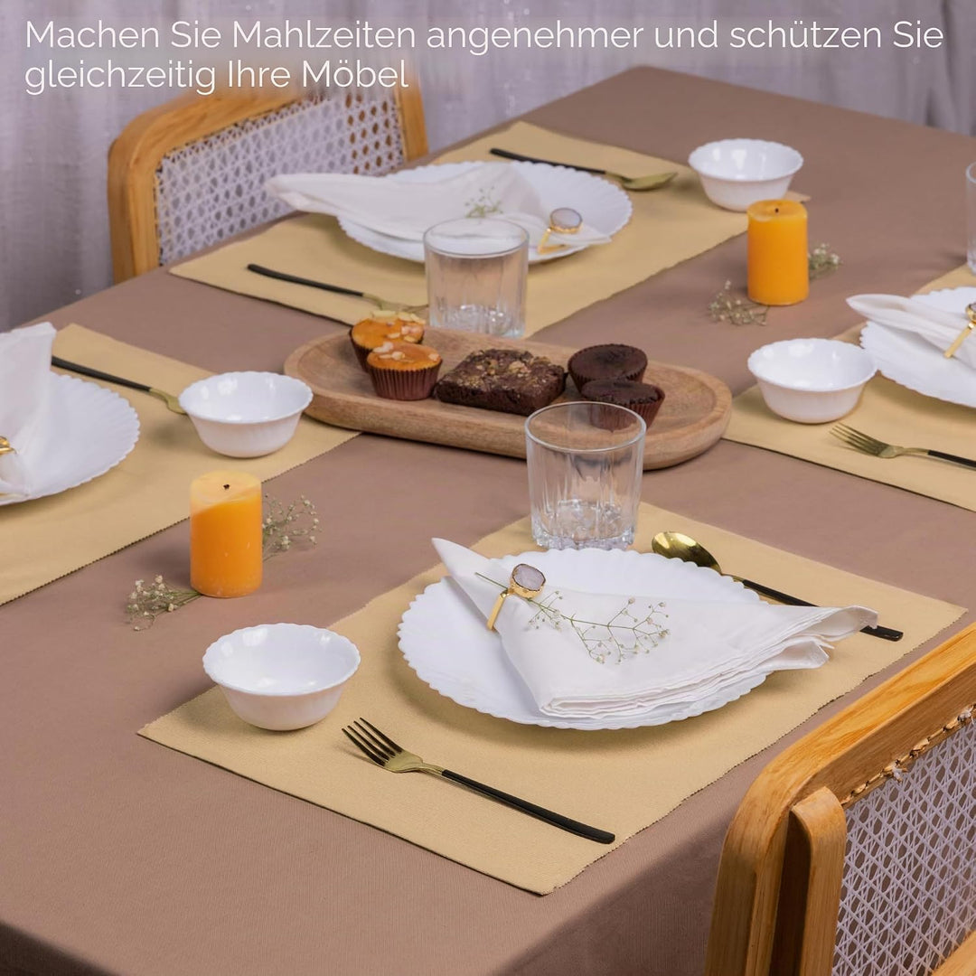 Platzieren Sie Matten Set von 6 für Küchentisch ESS -Tuch -Baumwoll -Placemat 13x19 Zoll Mandelfan C