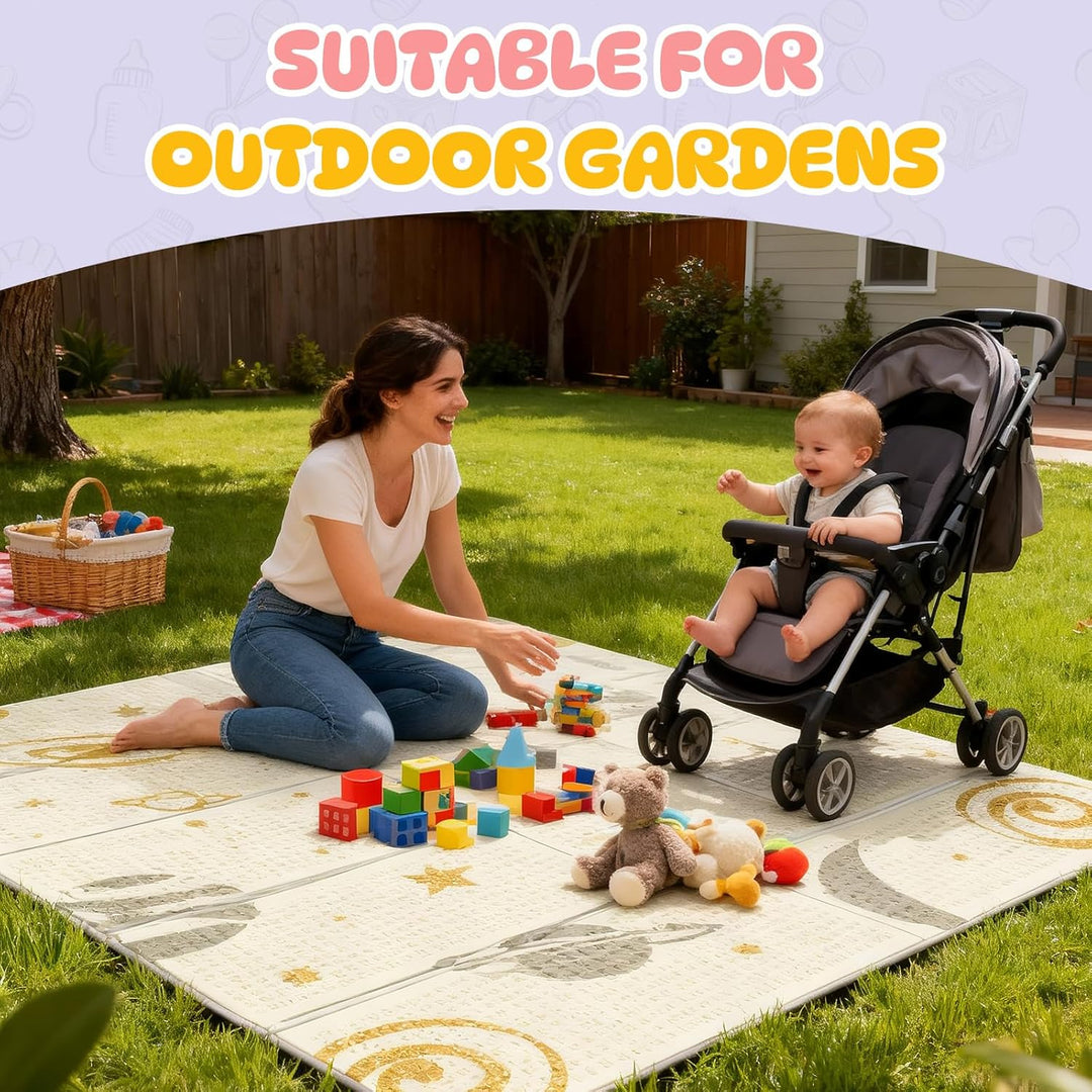 Huracan Krabbelmatte Baby Spielmatte, Doppelseitige Kinderzimmer Faltbar, Spielteppich Kinder Teppic
