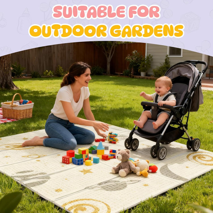 Huracan Krabbelmatte Baby Spielmatte, Doppelseitige Kinderzimmer Faltbar, Spielteppich Kinder Teppic