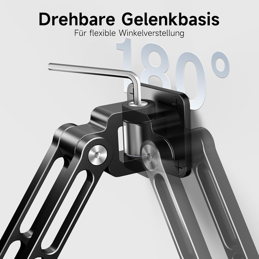 OHLPRO Tablet Wandhalterung aus Aluminium, iPad Halterung Wand mit Basis-Drehgelenk Tablet Halter Ko