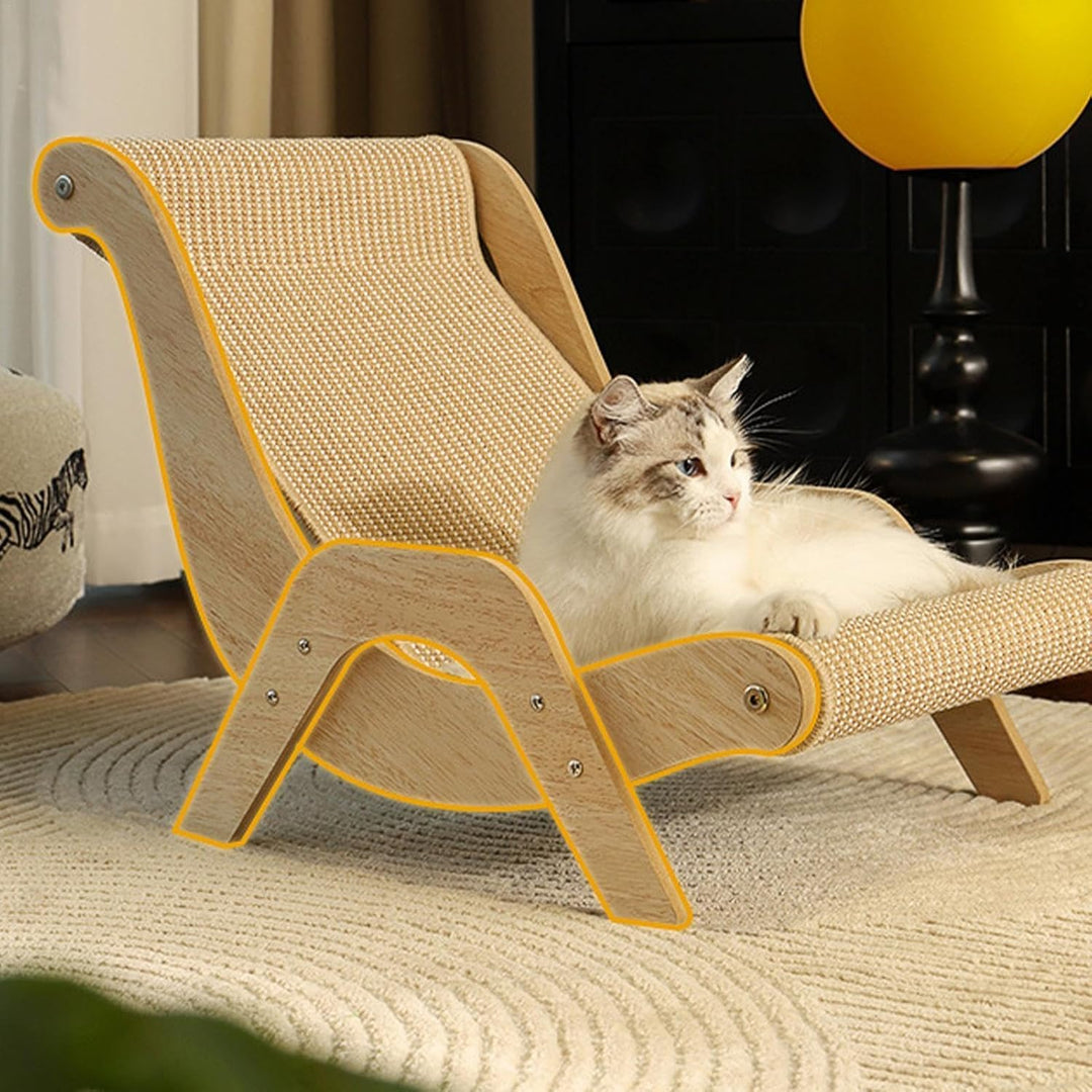 Katzen-Sisal-Stühle, Sisal-Katzen-Lounge-Sessel, erhöhtes Katzen-Sesselbett, hölzerner Sisal-Kratzkr