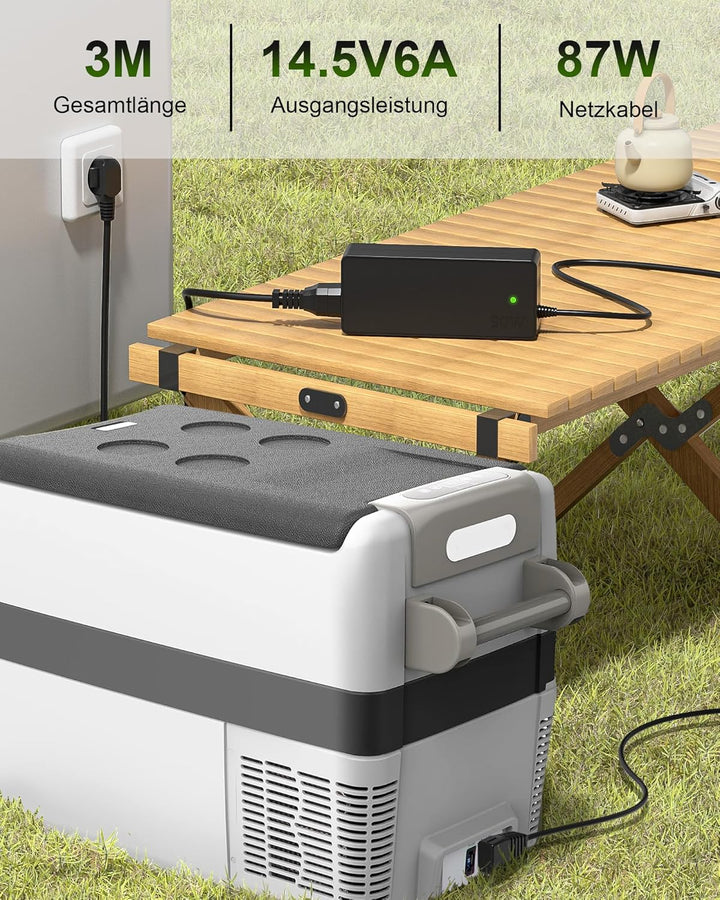 14.5V6A Netzteil Ladegerät Kühlbox kompatibel mit Dometic,Alpicool, ARB, ICECO, Setpower, Aspenora,