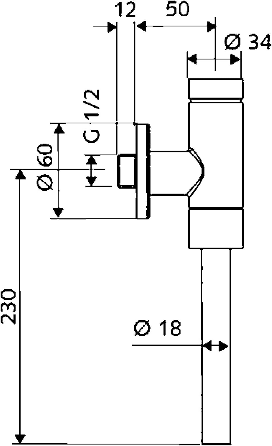Schell Druckspüler Schellomat Basic, 024760699, für Urinal, Vorwand-Druckspüler, Düsenbohrungs-Vorfi
