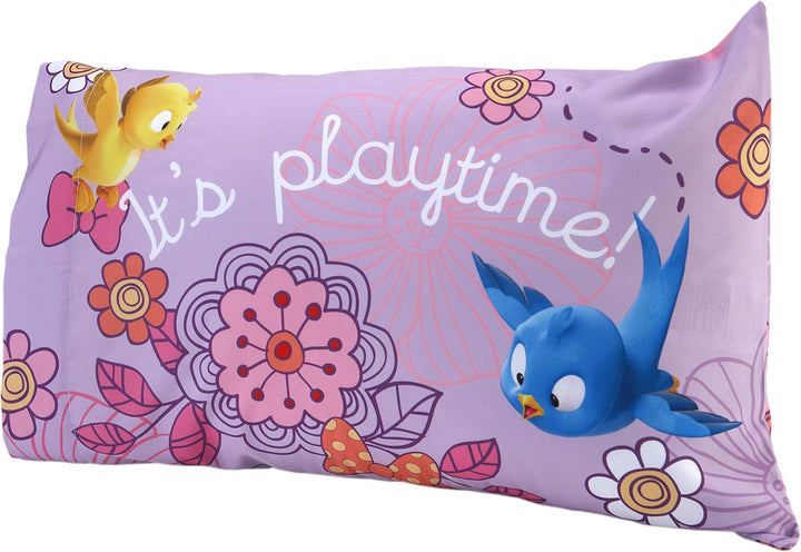 Disney 4 Piece Minnies Fluttery Friends Toddler Bedding Set, Lavender (Japan Import) Mehrfarbig, Meh