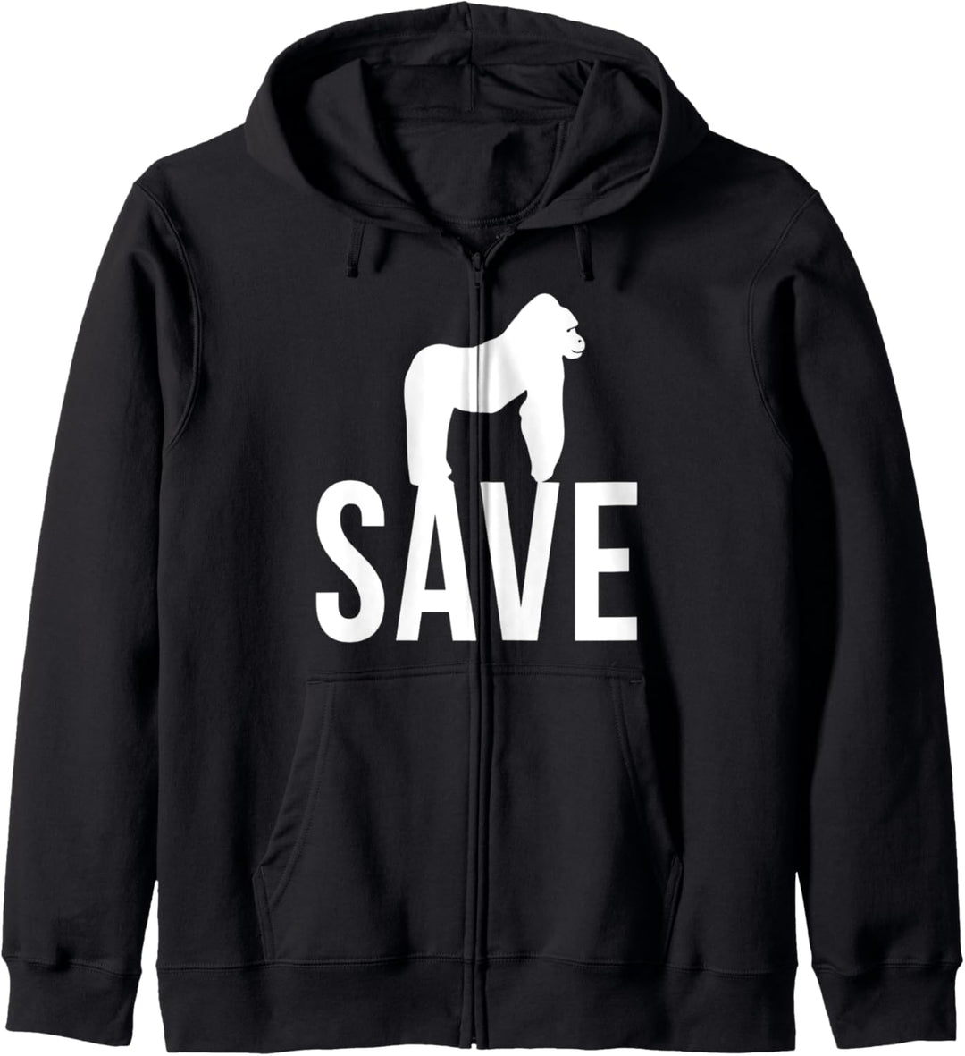 Save The Gorilla Tierschutz Spruch Kapuzenjacke