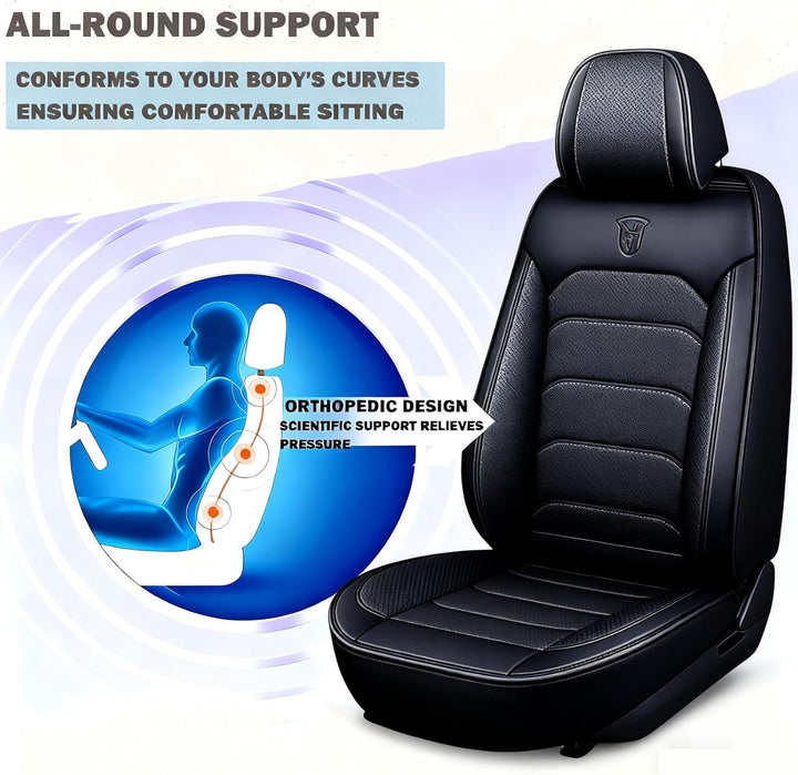 Auto Sitzbezüge Set für Audi Q7 4L,Auto Schonbezüge die Vordersitze,Sitzschoner Universal-Schwarz Bl