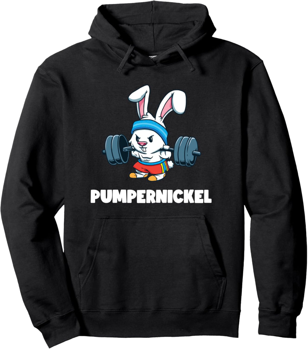 Lustiges Pumpernickel Workout Kaninchen Fitness Gym Geschenk Pullover Hoodie