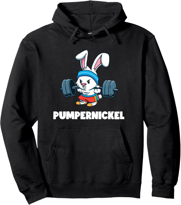 Lustiges Pumpernickel Workout Kaninchen Fitness Gym Geschenk Pullover Hoodie