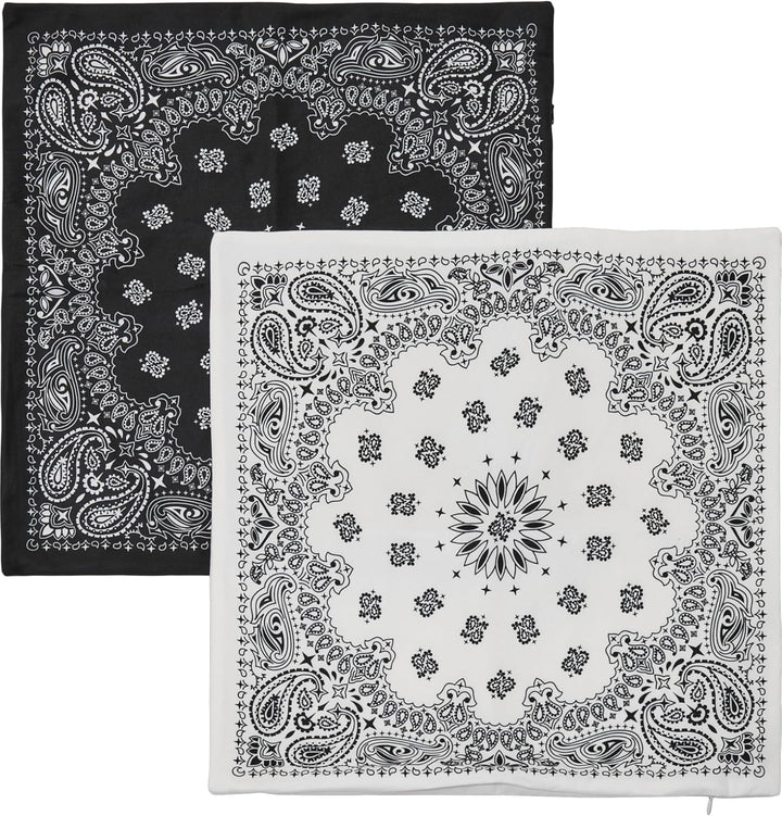 Urban Classics Accessoires Bandana Print Cushion Set Einheitsgrösse Black/White, Einheitsgrösse Blac