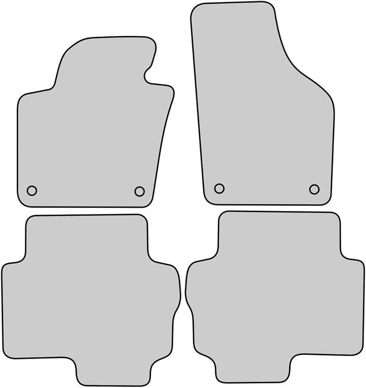 tuning-art V213-FBA Fussmatten Exclusive für VW Sharan 2 Seat Alhambra 2 7N 5 Sitzer 2010-2022 Silbe