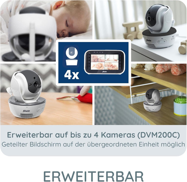 Alecto DVM200M Funk Babyphone steuerbarer Kamera - 100% störungsfreie Babyfon - Indoor Baby Monitor