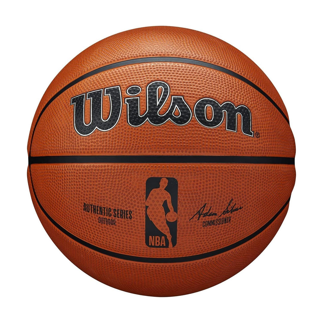Wilson NBA Authentic Series Outdoor Ball WTB7300XB, Unisex, Basketball, Orange/Black, 5