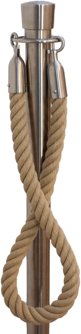 Handlaufseil/Absperrseile - Nature Touch, 40mm Durchmesser – Naturfarben - 8 Meter, 8 Meter
