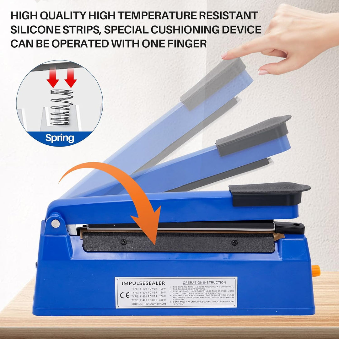 MOGOULUA 200 mm Heisssiegelgerät Folienschweissgerät Balkenschweissgerät Versiegelungsgerät Temperat