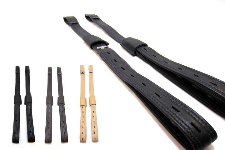 PS Pferdeartikel Weiche Mono Steigbügelriemen - Softleder - Braun - Kurz, Braun - Kurz