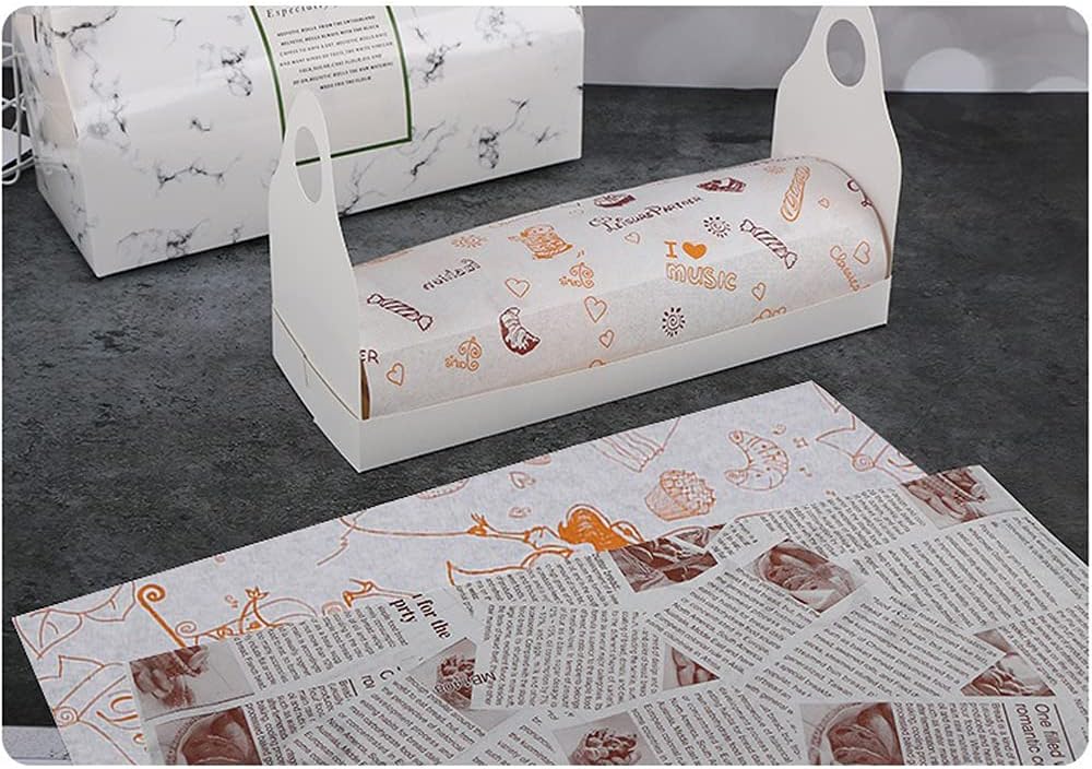 La Llareta Brotpapier 500 Blatt, 26 * 36cm Käsepapier, Wasserdicht und Öl, Nicht Klebrig, Wachspapie