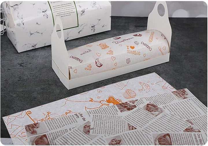 La Llareta Brotpapier 500 Blatt, 26 * 36cm Käsepapier, Wasserdicht und Öl, Nicht Klebrig, Wachspapie