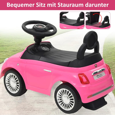 COIL FIAT 500 - Offiziell Lizenziertes Auto mit Kofferraum unter dem Sitz, Schub- und Griffstange, V