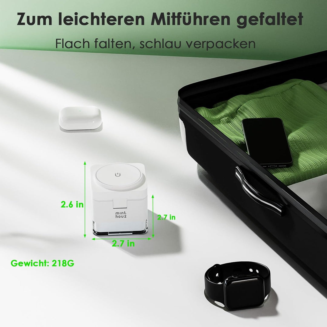 Minthouz Kabellose 3-in-1-Würfel-Ladestation,15W Schnelles Qi-zertifiziertes Drahtloses Ladehalter m