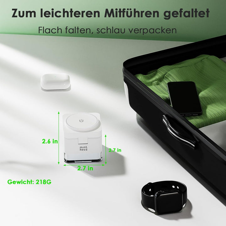 Minthouz Kabellose 3-in-1-Würfel-Ladestation,15W Schnelles Qi-zertifiziertes Drahtloses Ladehalter m