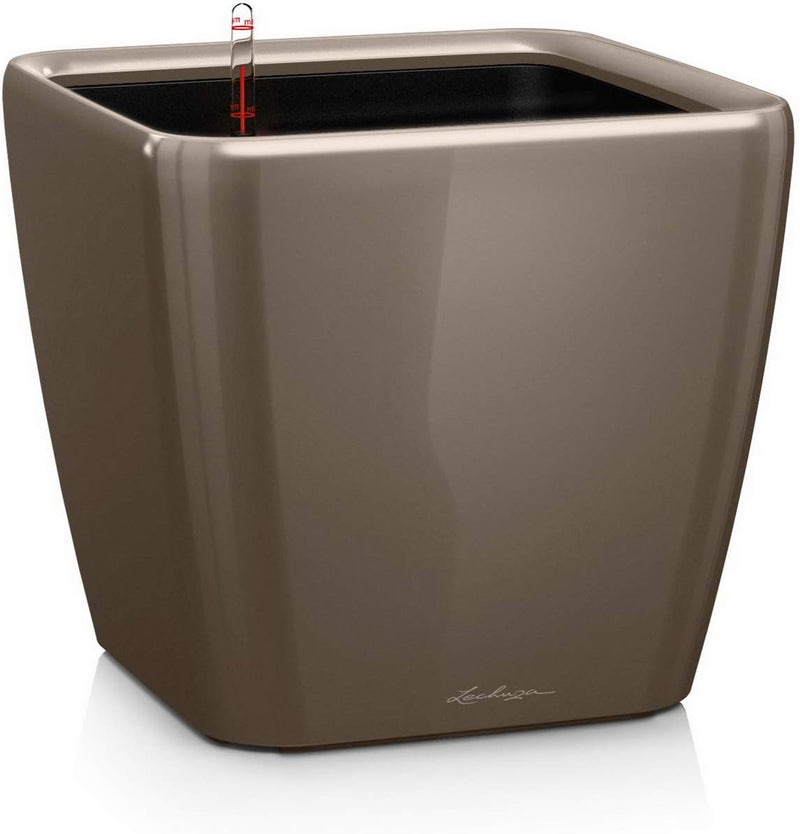 LECHUZA QUADRO Premium LS 28 taupe hochglanz 16145 28x28x26 cm Taupe Hochglanz, 28x28x26 cm Taupe Ho