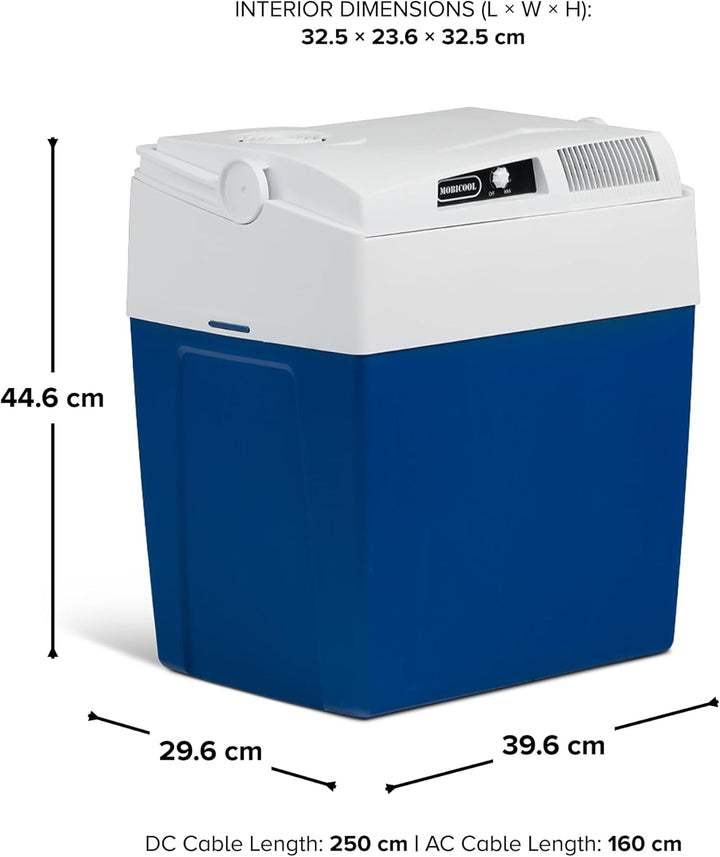 Mobicool ME27 elektrische Kühlbox 26L – 12V und 230V – Tragbare Camping Kühlbox für Auto, Wohnmobil,