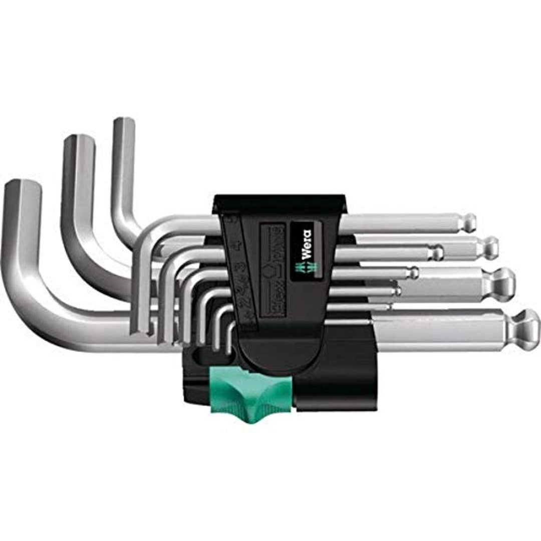 Wera 05133163001 Winkelschlüsselsatz 950 PKS/9 SM N, metrisch, gestellverchromt