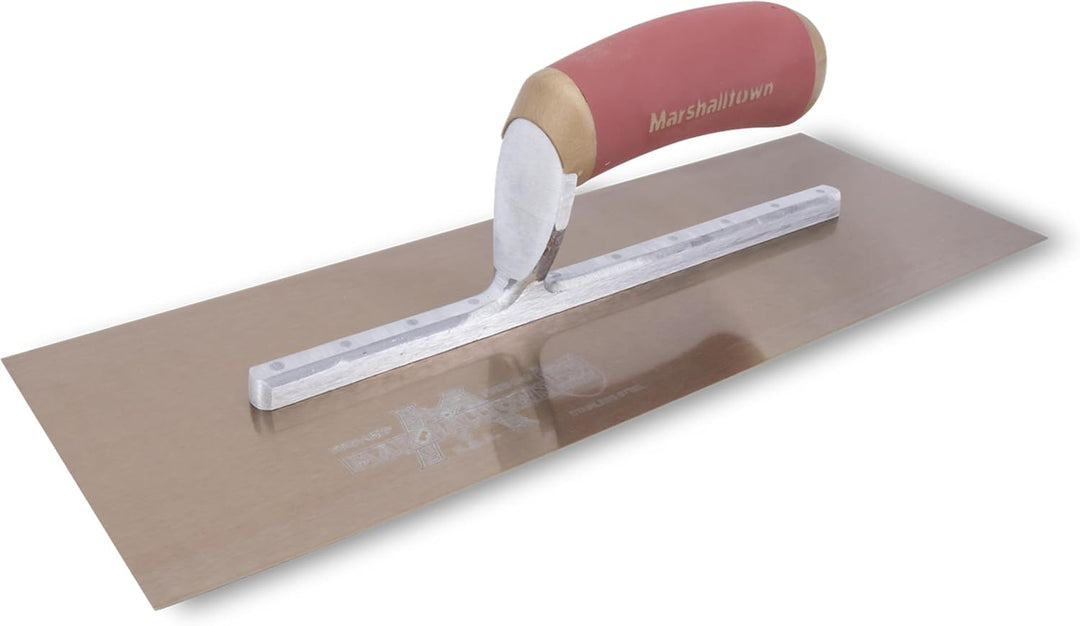 Marshalltown DuraFlex Glättkelle mit DuraSoft Griff, aus Goldstahl, hevorragende Kelle für Verputzer