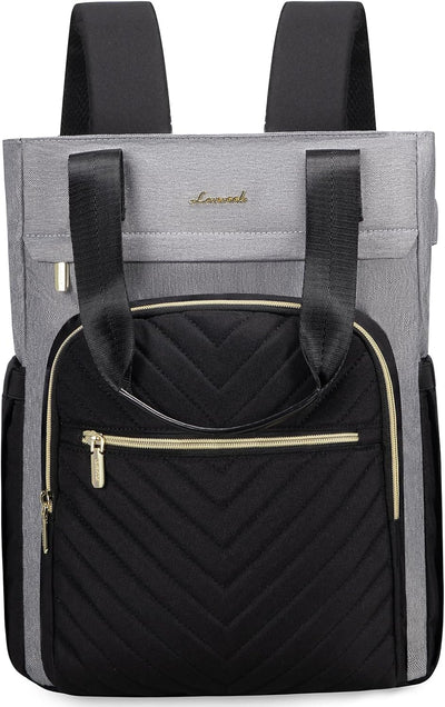 LOVEVOOK Rucksack Damen Elegant 17.3 Zoll Laptop Rucksack Handtasche 2 in 1 Schulrucksack Mädchen Te