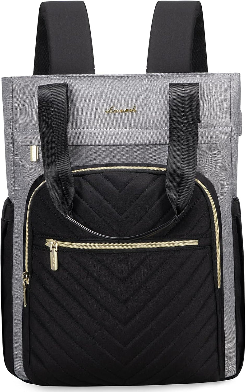 LOVEVOOK Rucksack Damen Elegant 17.3 Zoll Laptop Rucksack Handtasche 2 in 1 Schulrucksack Mädchen Te