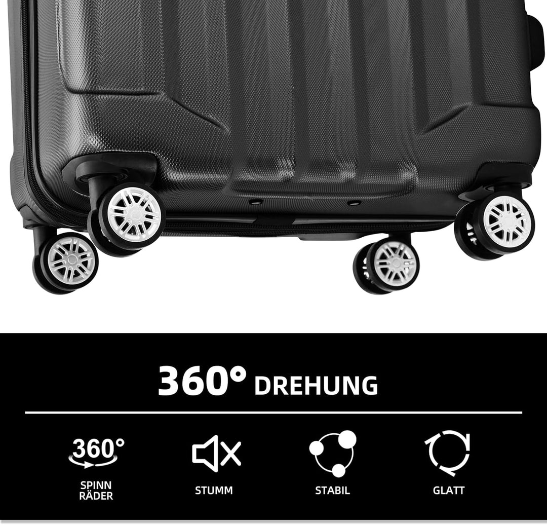BEIBYE TSA-Schloss 2080 Hangepäck Zwillingsrollen neu Reisekoffer Koffer Trolley Hartschale Set-XL-L